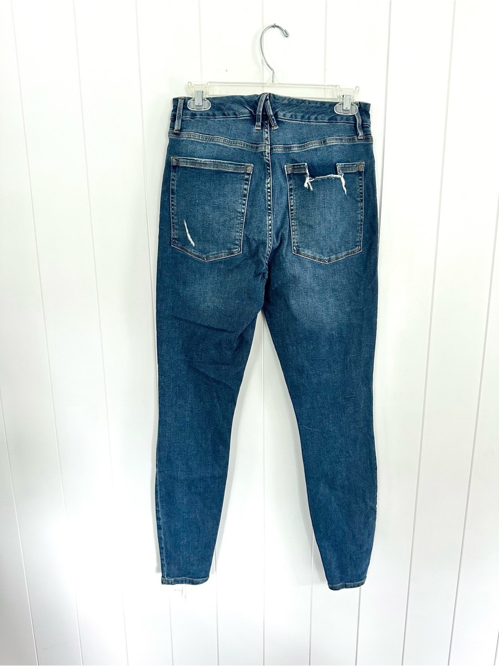 Good American Good Waist Women's Distressed High Rise Skinny Jeans - Picture 3 of 8